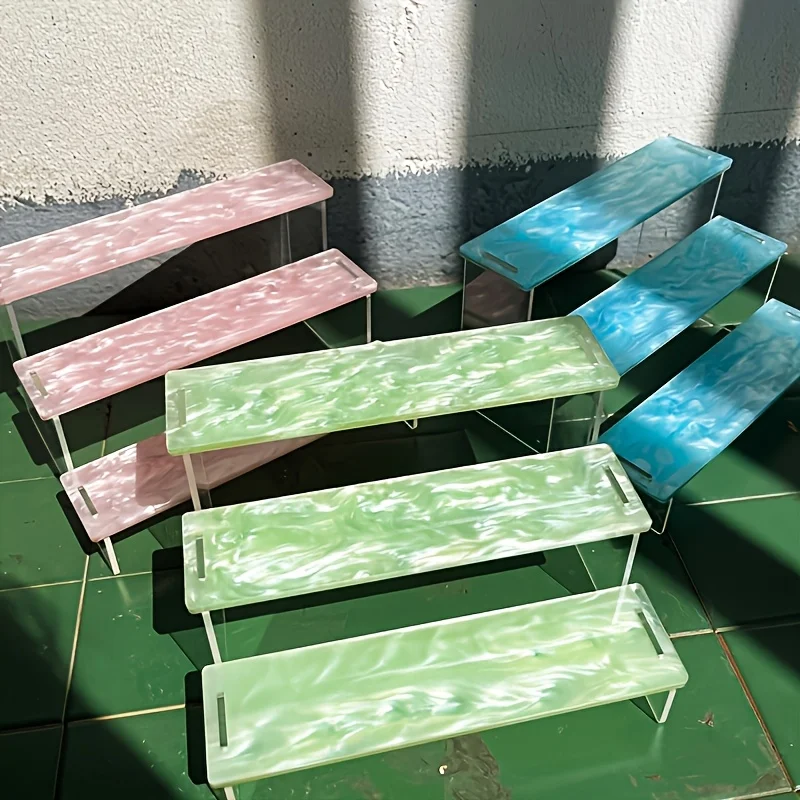 Acrylic Three-layer Display Rack, Display Rack Storage Art Organizer, Suitable for Party Display Rack, Holiday Decoration