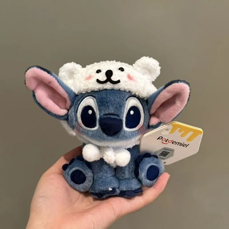 12cm anime character Stitch Kawaii Creative Plush toys Keychain pendant Cute doll pp cotton filling Packaging decoration Gift