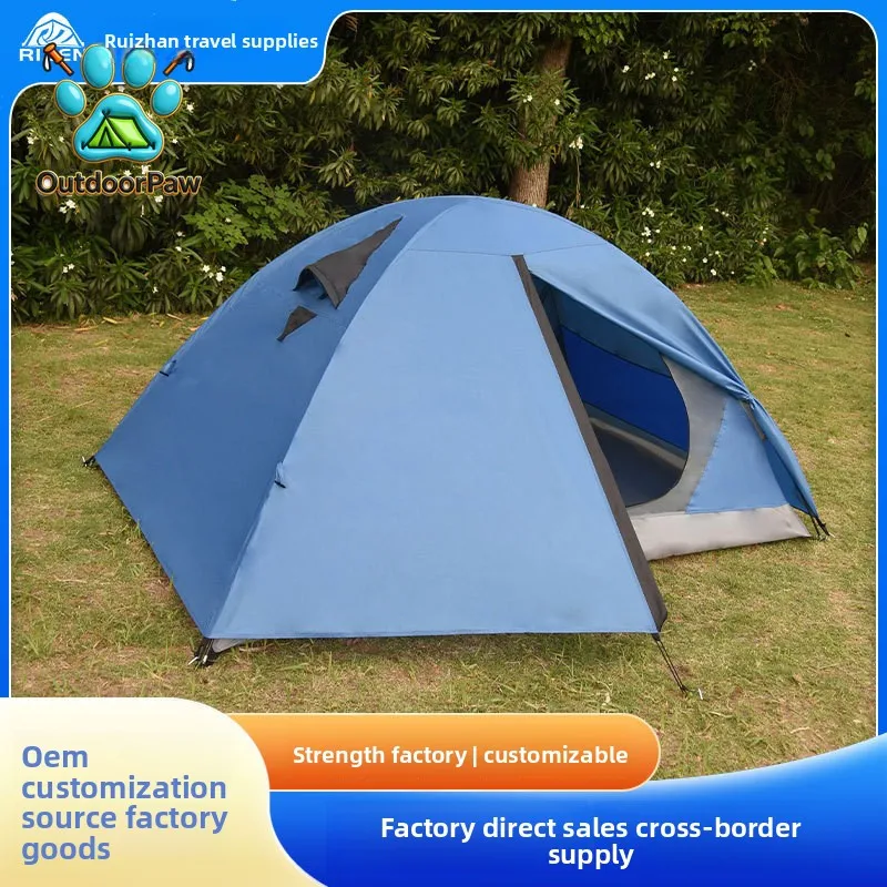 Outdoor camping tent portable automatic tent waterproof and windproof mountaineering picnic beach 2 person tent manufacturer