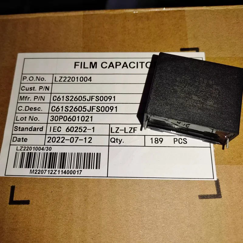 5-30pcs C61S2605JFS0091 original box Farah CBB61 6uf 450v 6.0uf air conditioning fan starting capacitor