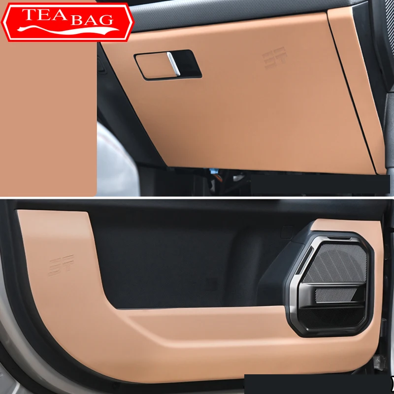 For Chery Jetour T2 2024 2023 Car Styling Door Kick Pad Anti-kick Mat Passenger Protection Leather Stickers Auto Accessories