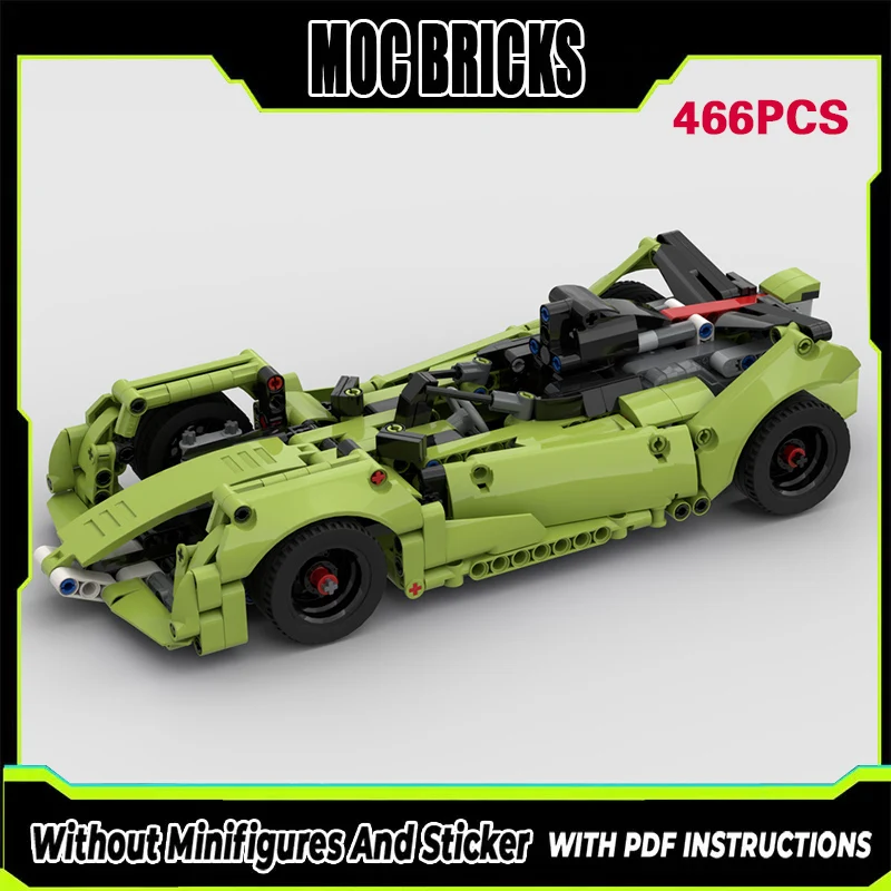 

City Car Model MOC Building Bricks Single-Seater Racing Car Modular Technology Gifts Holiday Assemble Children Toys Suit