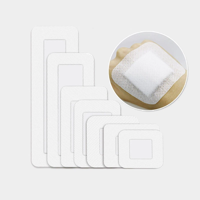 10Pcs Sterile Dressing Waterproof Breathable Cushion Adhesive Plaster Wound Hemostasis Sticker  Aid Bandage Emergency Kit