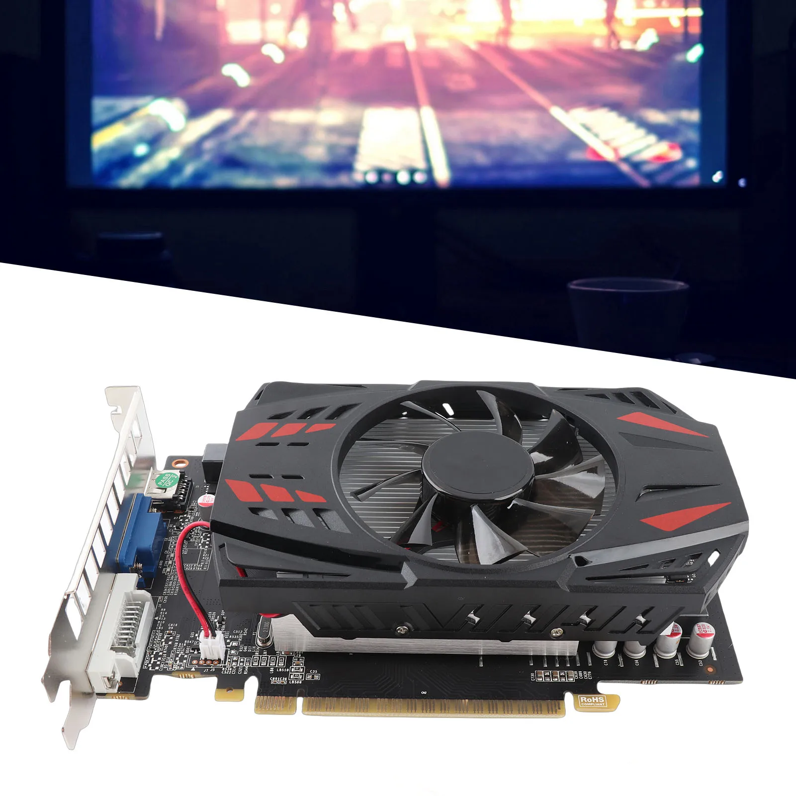 GTX1050Ti Graphics Card Graphics Card for Desktop Computer Network Accessories 780MHz GTX1050Ti 2G 128Bit DDR5