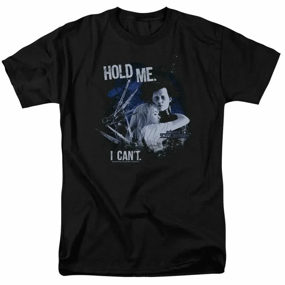 Edward Scissorhands Hold Me T Shirt Mens Licensed Classic 80s Movie Tee Black