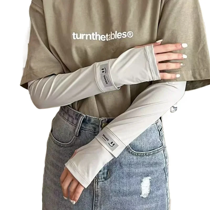 

Летние свободные рукава из ледяного шелка для женщин, защита от ультрафиолета для активного отдыха, вождения и езды на велосипеде, тонкие дышащие рукава