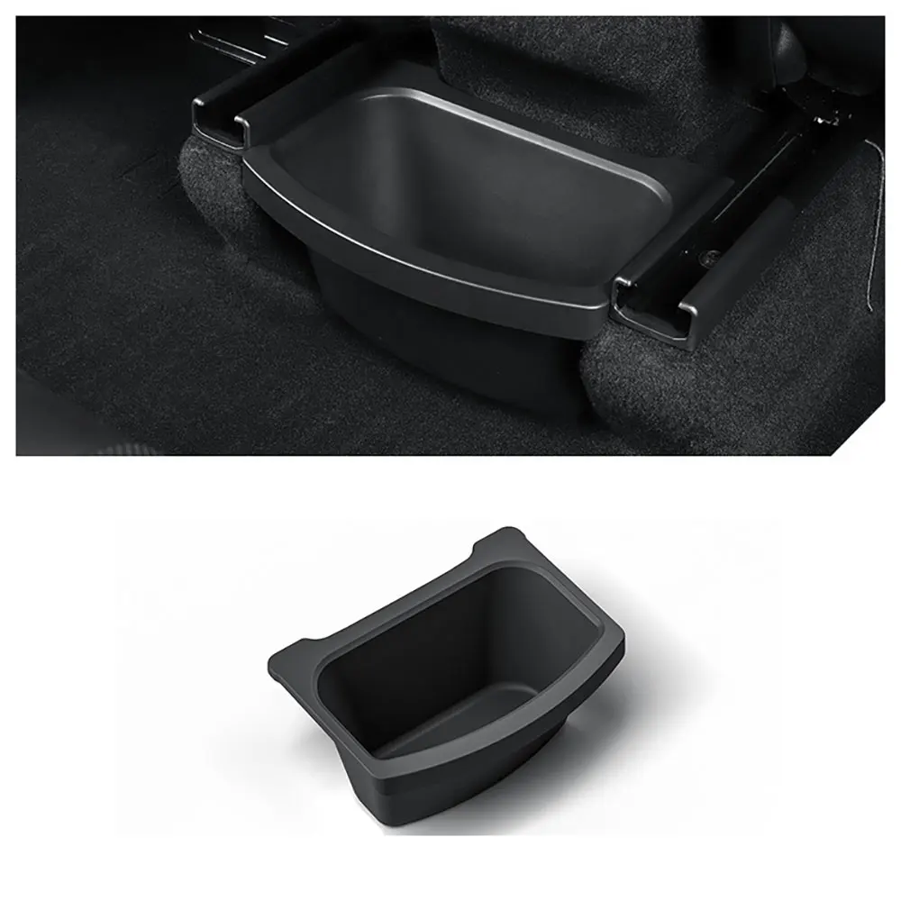 

Rear Seat Storage Box Organizer For Tesla Model Y Juniper 2025 2026 Center Console Bins Backseat Trash Can Garbage Bag 1PC