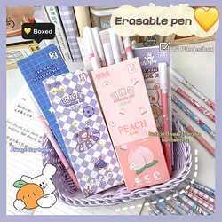 12pcs Gel Pens with Various Patterns Erasable Fine Tip 0.5mm Smooth Writing Cute Boxed Student Writing Set Creative Stationery