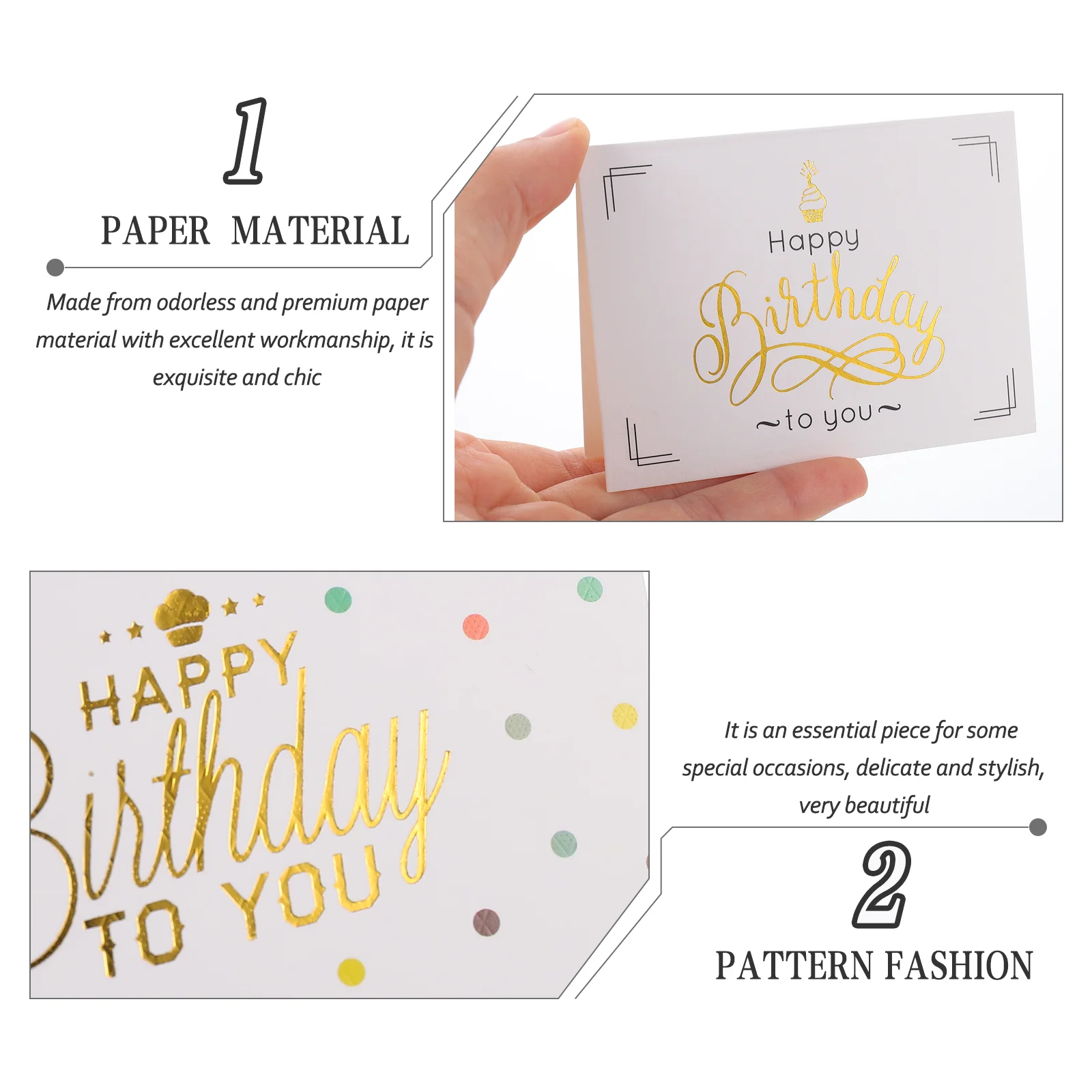 60 Pcs Birthday Card Cards Assortment with Greetings inside Accessories Teacher Paper Bulk Writing for Man Happy Gift