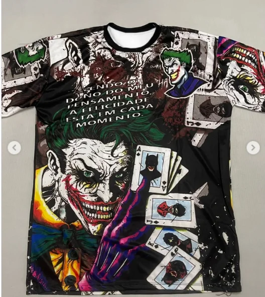 Adult and Kids' Crazy Aesthetic! Harley Quinn, Joker Playing Cards 3D All-over Print Short Sleeve Dark Style T-shirt