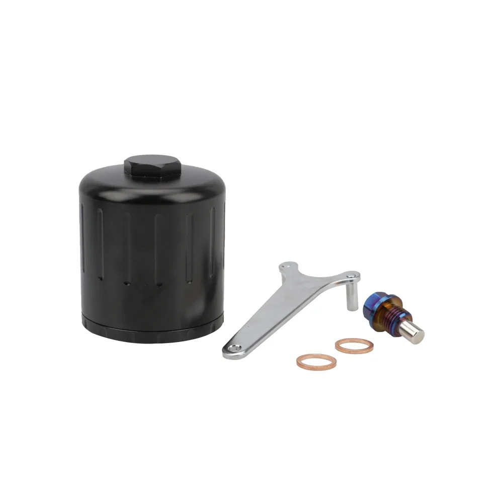 Oil Filter Fits for Toyota 3/4-16UNF Thread 304 Stainless Steel High Flow Filter with Magnet CNC Shell Washable Reusable
