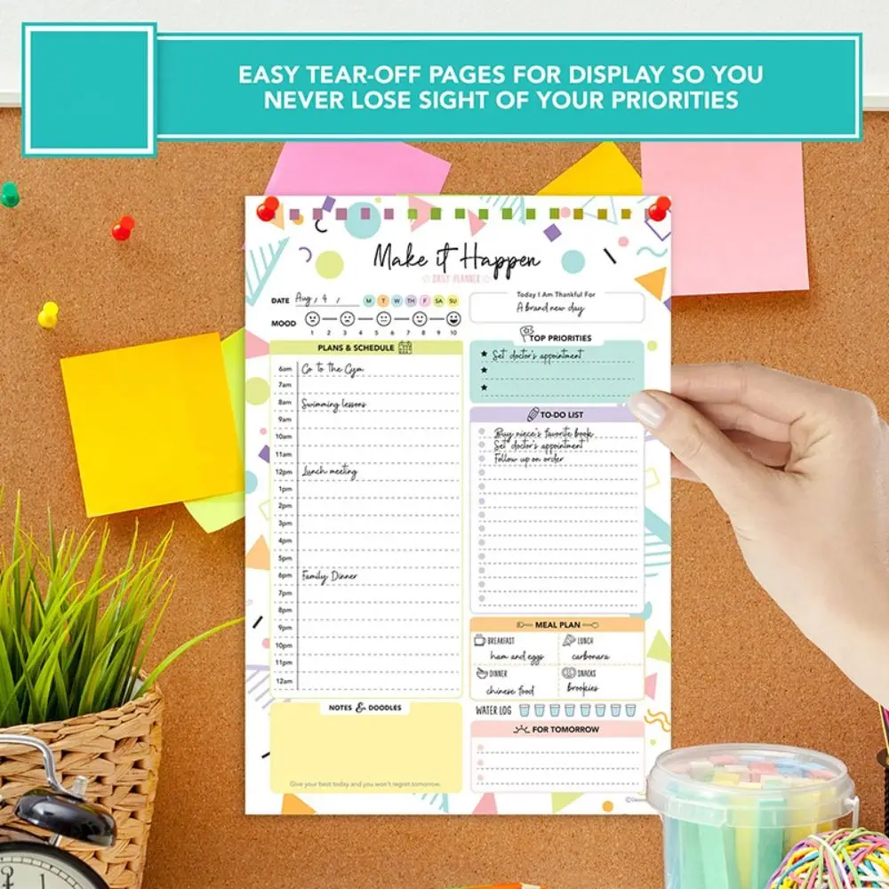 52 Sheets To Do List Notepad Weekly Planner Easy Tear-off Schedule Writing Pads Post Notes Memo Schedules Journal Student