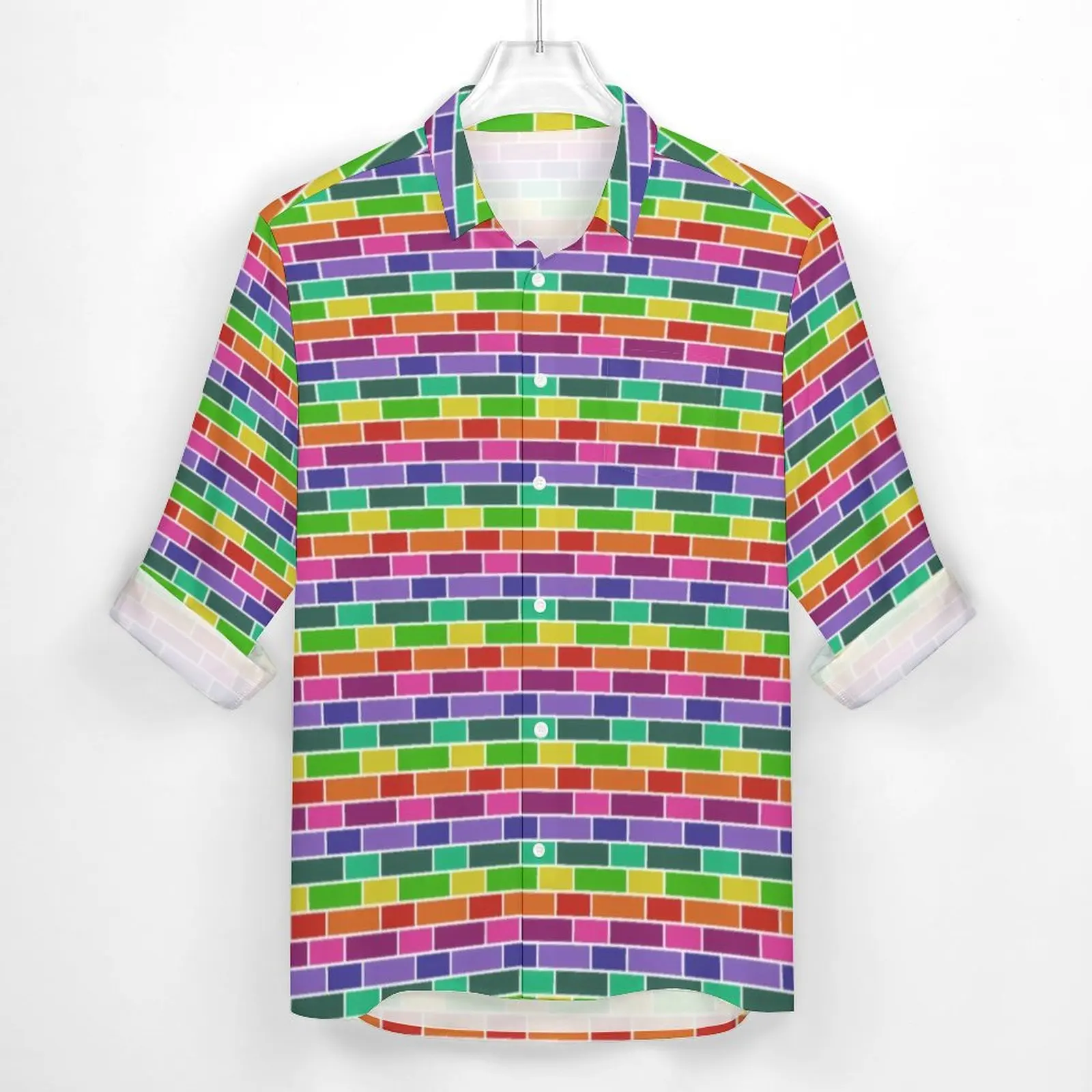 Neon Retro Mod-camisas casuales para hombre, camisa moderna de mediados de siglo, blusas estéticas de moda, Top gráfico de primavera, talla grande