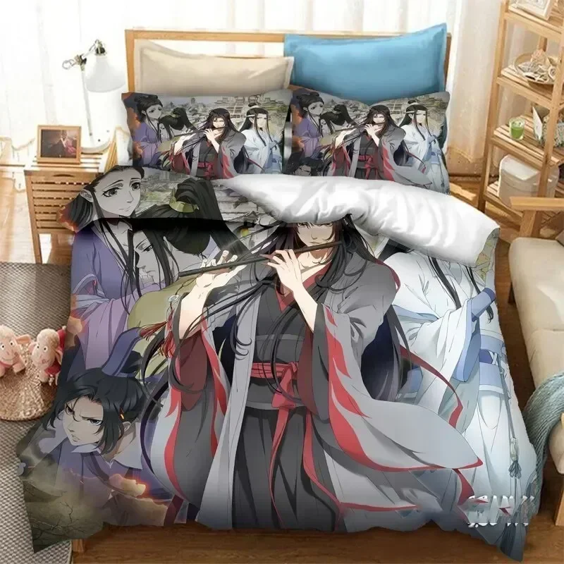 Grandmaster of Demonic Cultivation Mo Dao Zu Shi Bedding Set Duvet Cover Sheet Printed Bed Set Pillowcase Bed Comforter Bedroom