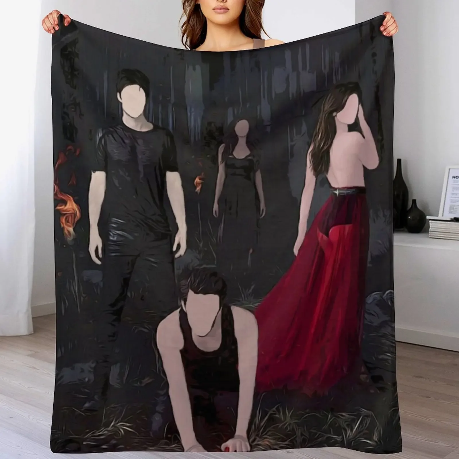 

Pretty vampires Throw Blanket cosplay anime Plaid Luxury Throw Blankets For Sofas Blankets