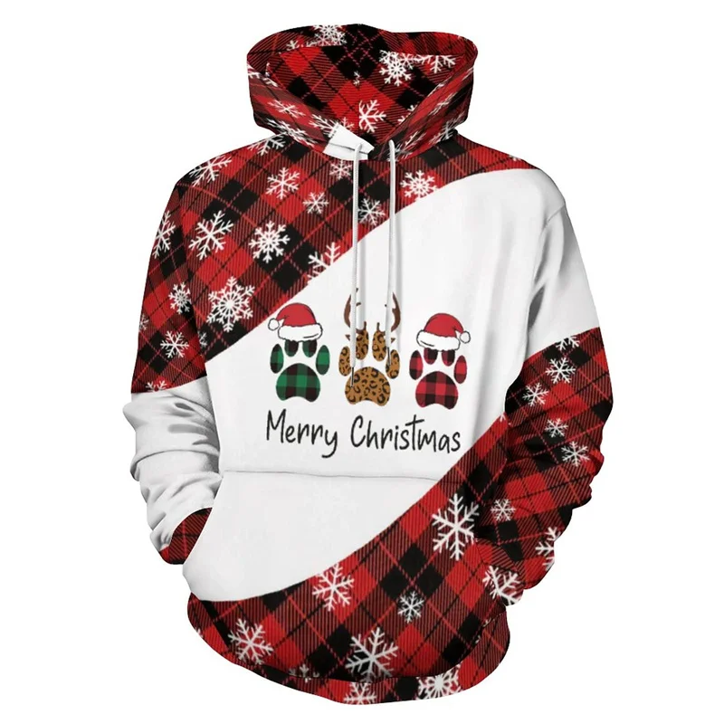 Merry Christmas Graphic Women Sweatshirts Funny Xmas Ornament Tree Snowflake 3D Printed Hoodies for Men Clothes Y2k Kids Hoody
