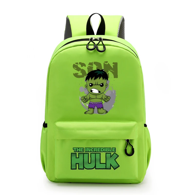 Hulk Marvel Kids Student School Bags Movie Cartoon Printing Children Backpack Teenager School Supplies Knapsack Anime Cute Gifts