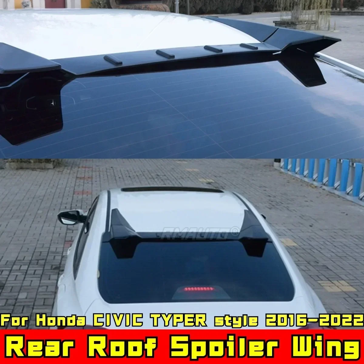 CIVIC Roof Spoiler Dark Orange TYPER Style Car Rear Spoiler Wing Body Kit For Honda CIVIC 10th Gen 2016-2022 Car Accessories