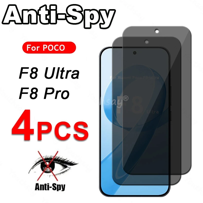 Privacy Screen Glass For Xiaomi POCO F8 Ultra Glass Anti-Spy