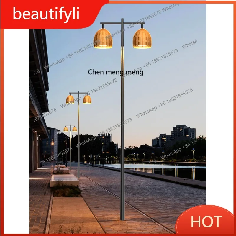 

L6080 Simple Modern Garden Solar High Pole Light Outdoor Community Garden Light Scenic Area Block Road Street Light
