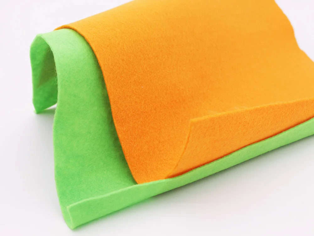 1,2 mm grüner gelber weicher Filz für DIY-Handarbeit, Nähen, Stoff, Basteln, Puppen, Handarbeiten, Polyesterstoff, 12 Stück/Lot, 25 cm x 28 cm – Detail 4