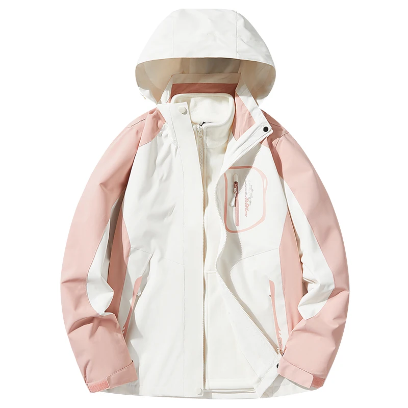 

Winter Women 2 In1 Set Ski Coat Waterproof Windproof Fleece Snow Jacket Snowboard Wear Outdoor Famale Skiing