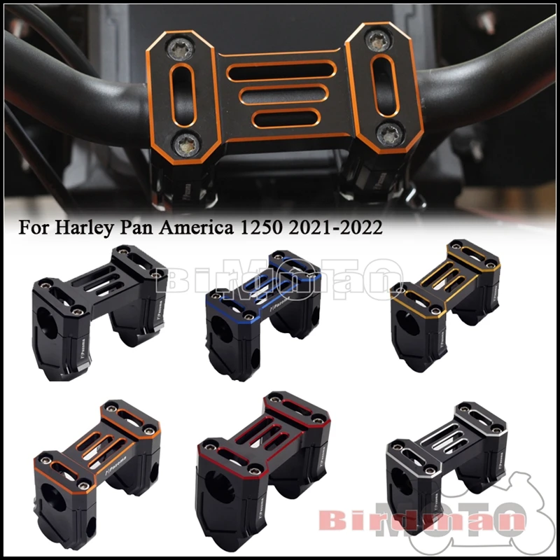 

For Harley Pan America 1250 Special RA1250 RA1250S Motorcycle 2" Height Handlebar Riser Fat Bar Risers w/ Top Clamp Cover Kit