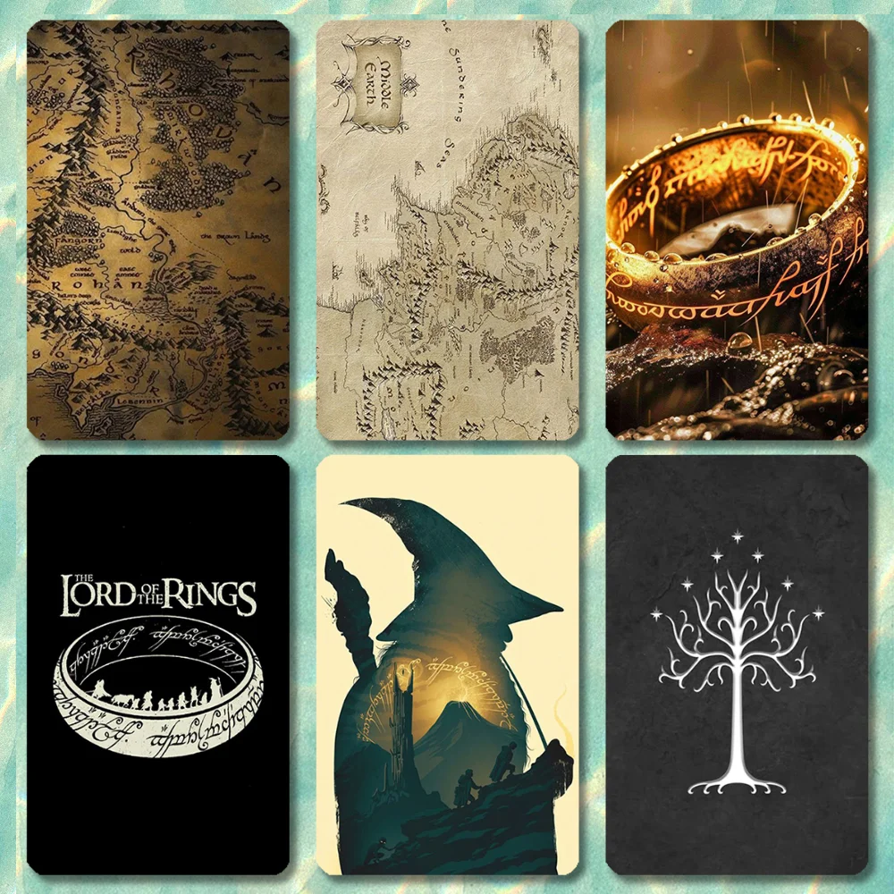 Ele L-Senhor dos R-Rings Mapa Adesivos Cartão de Crédito Visa Debit Banco Cartão de Carga Ônibus Metro Adesivo À Prova D 'Água Decoração Decalque