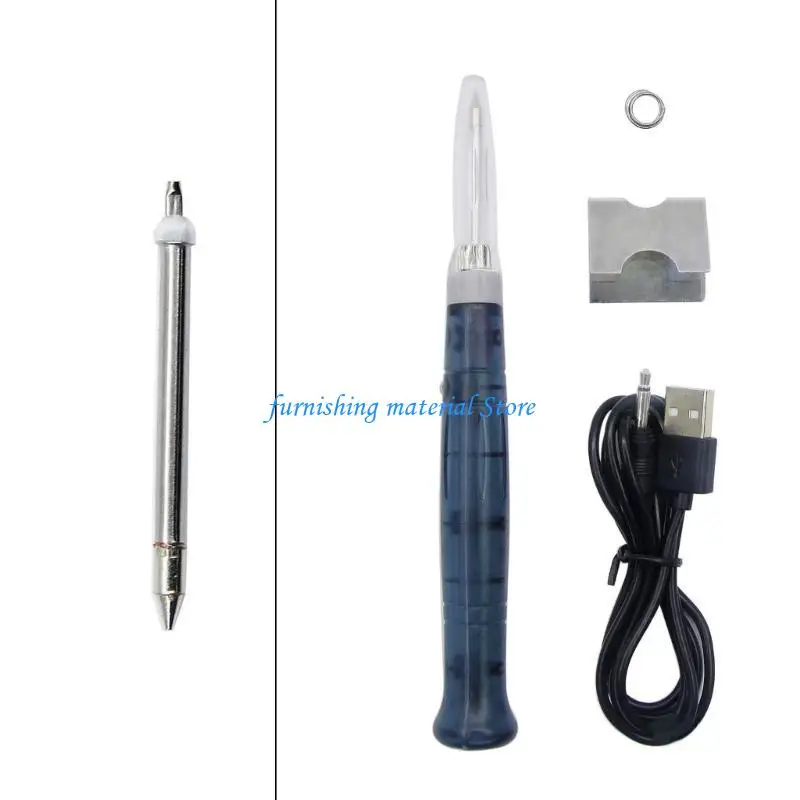 

Y5GD Portable USB 5V 8W Soldering Iron Electric Heating Tool Efficient USB Soldering Iron for Quick Rework & BGA Repair