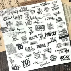 90 Pieces Retro English Phrase Stickers Junk Journal Decorative Words Craft Stickers Label DIY Album Scrapbooking Material