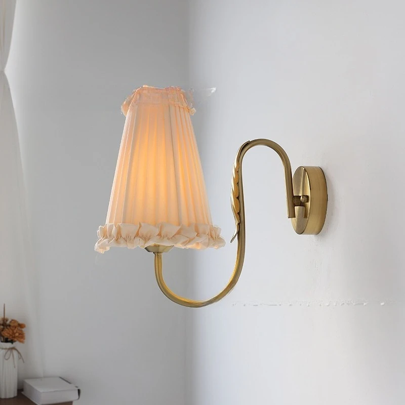 American pastoral French bedroom bedside women's clothing store retro living room beauty salon lace lamps