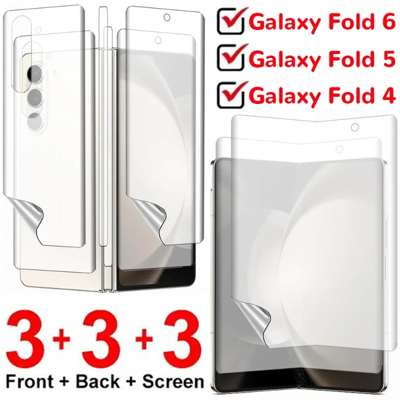 

Outer Inner Screen Protector Hydrogel Film for Samsung Galaxy Z Fold 4 5 6 HD Clear Anti-scratch Protective Films for Z Fold6