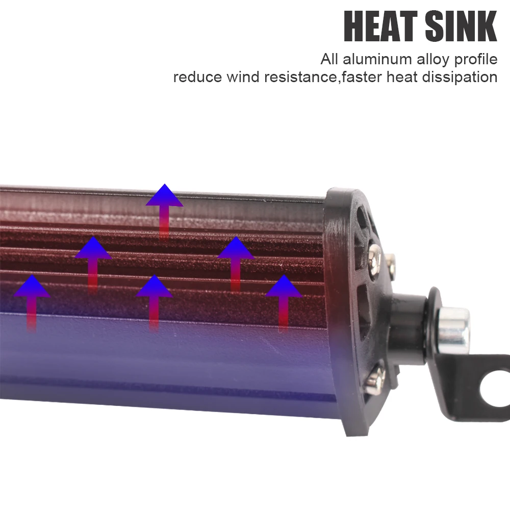 Barra de luz de trabalho LED ultra fino, lâmpada de nevoeiro para motocicleta, off road, 4WD, SUV, ATV, trator, caminhão, 4x4, 6D, 12V, 24V