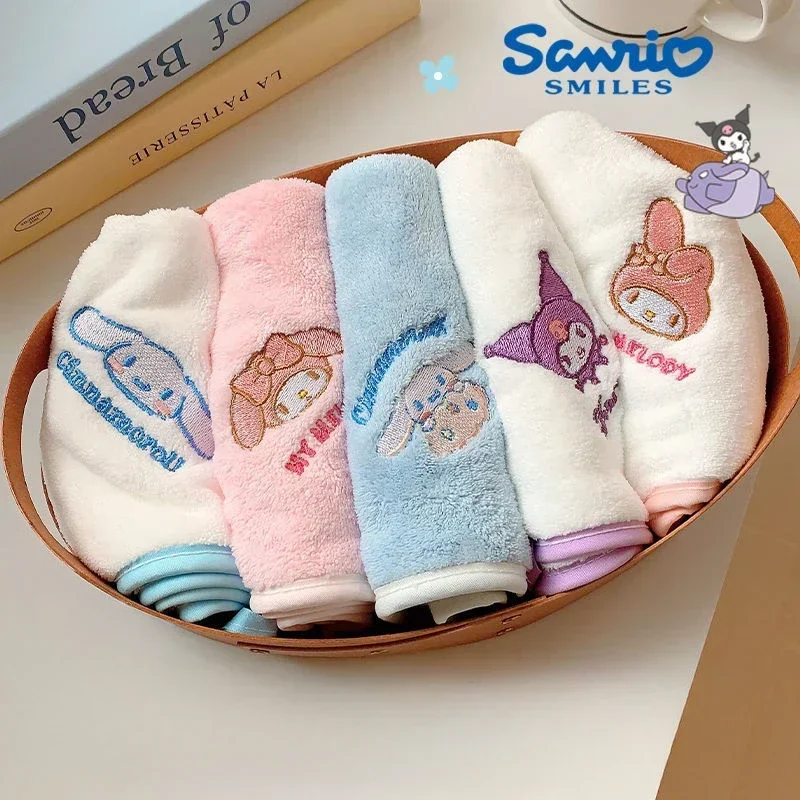 

Cute Sanrio My Melody Kids Towels Kawaii Cartoon Kuromi Cinnamoroll Soft Baby Bath Towels Household Goods Children Gifts