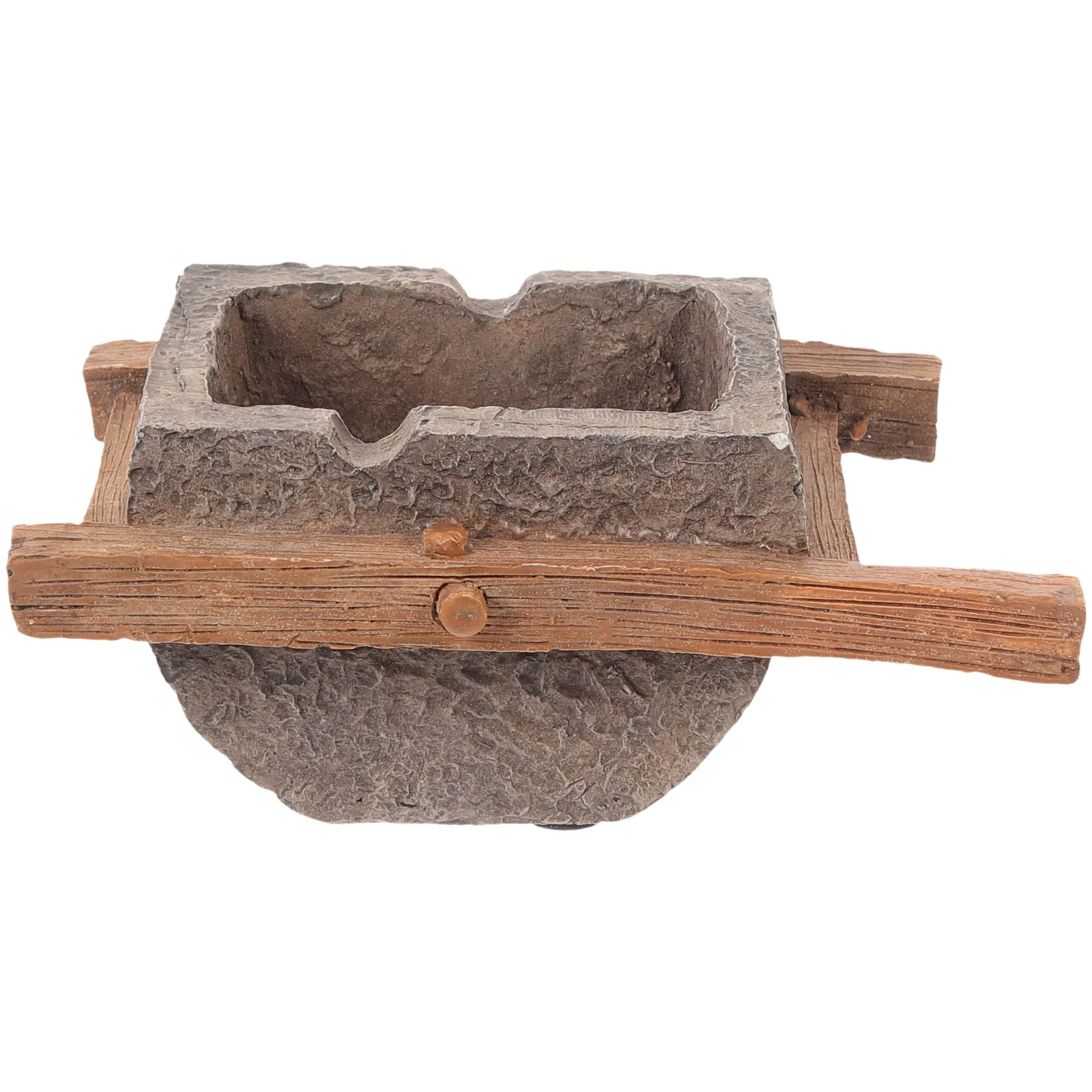 

Creative Ashtray Cigarette Stone Mill Container Smokeless Indoor Resin Office Home Use Easy Cleaning Decorative