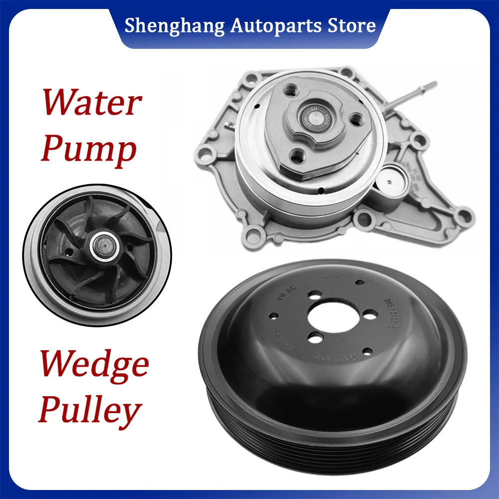 

06E121016C 06E121018F 06E121018N Coolant Water Pump / Wedge Pulley 06E121031B 06E121031D For Audi A4 A5 A6 A7 A8 Q5 VW Touareg