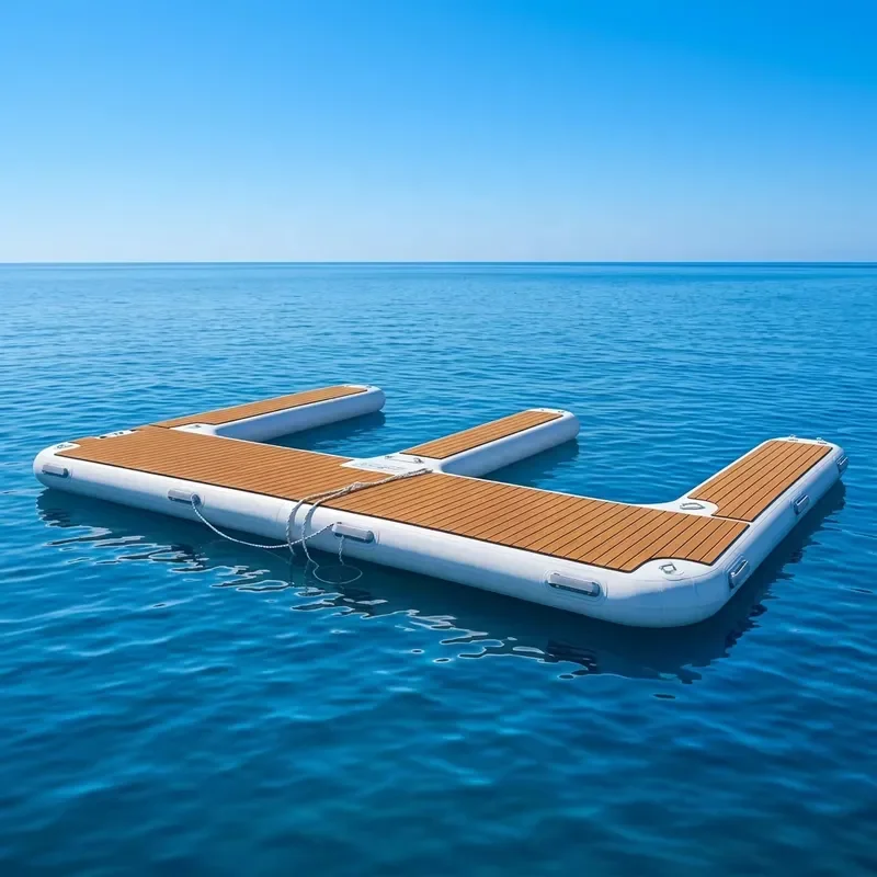 Giant Inflatable Floating Mat for Lake and Ocean Water Lounge Pad Large Group Swim Platform Durable Non Slip Surface for