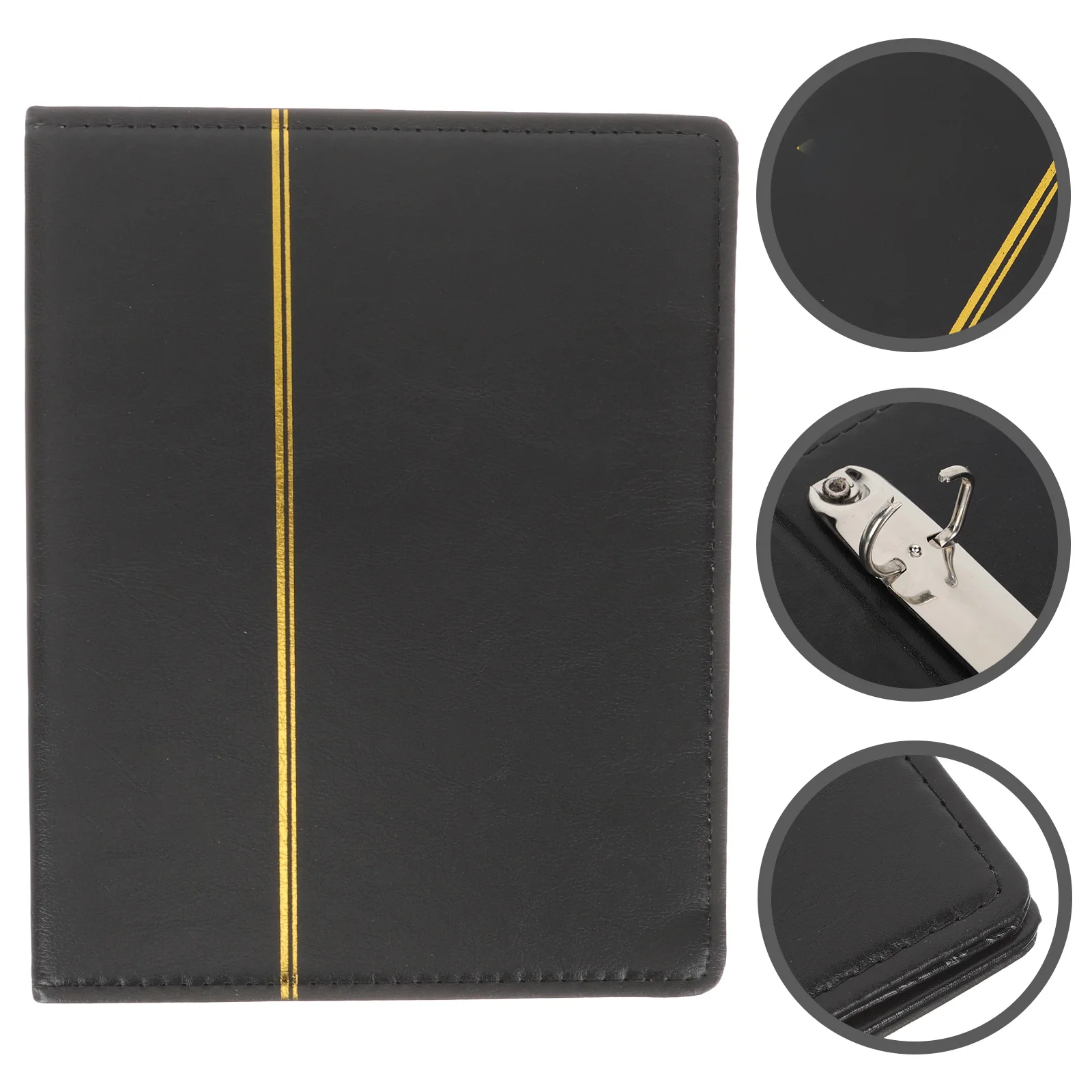 Stamp Album A5 PU Binder Coin Collection Book Holder Transparent Pages Lightweight Craftsmanship Storage Folder Postcard