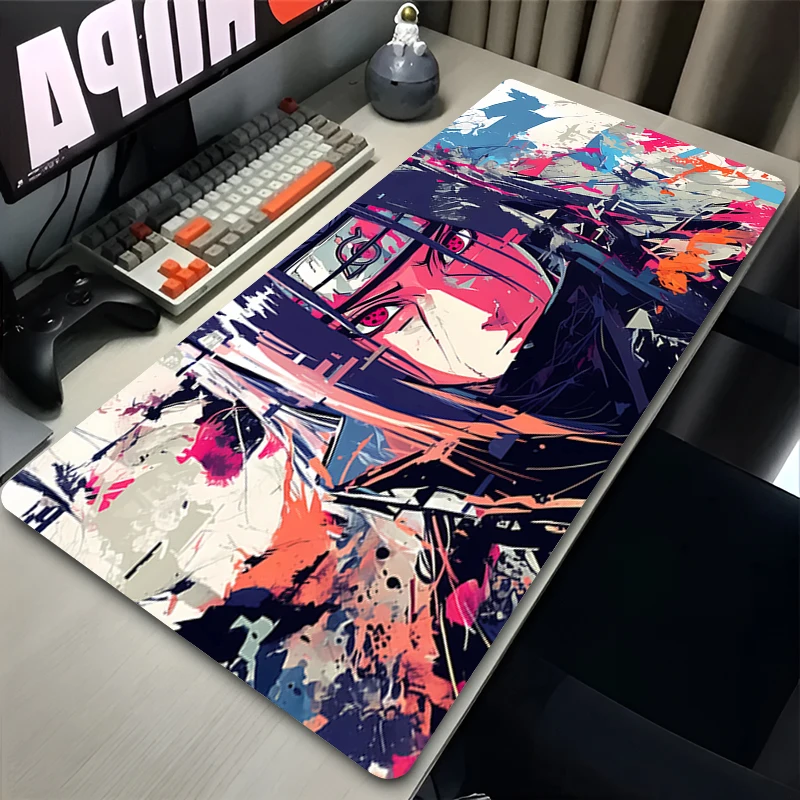 Mouse pad game player computer keyboard pad desk pad anti-slip cartoon table pad PC carpet N-NARUTOS Uchiha Itachi Mousepad XXXL