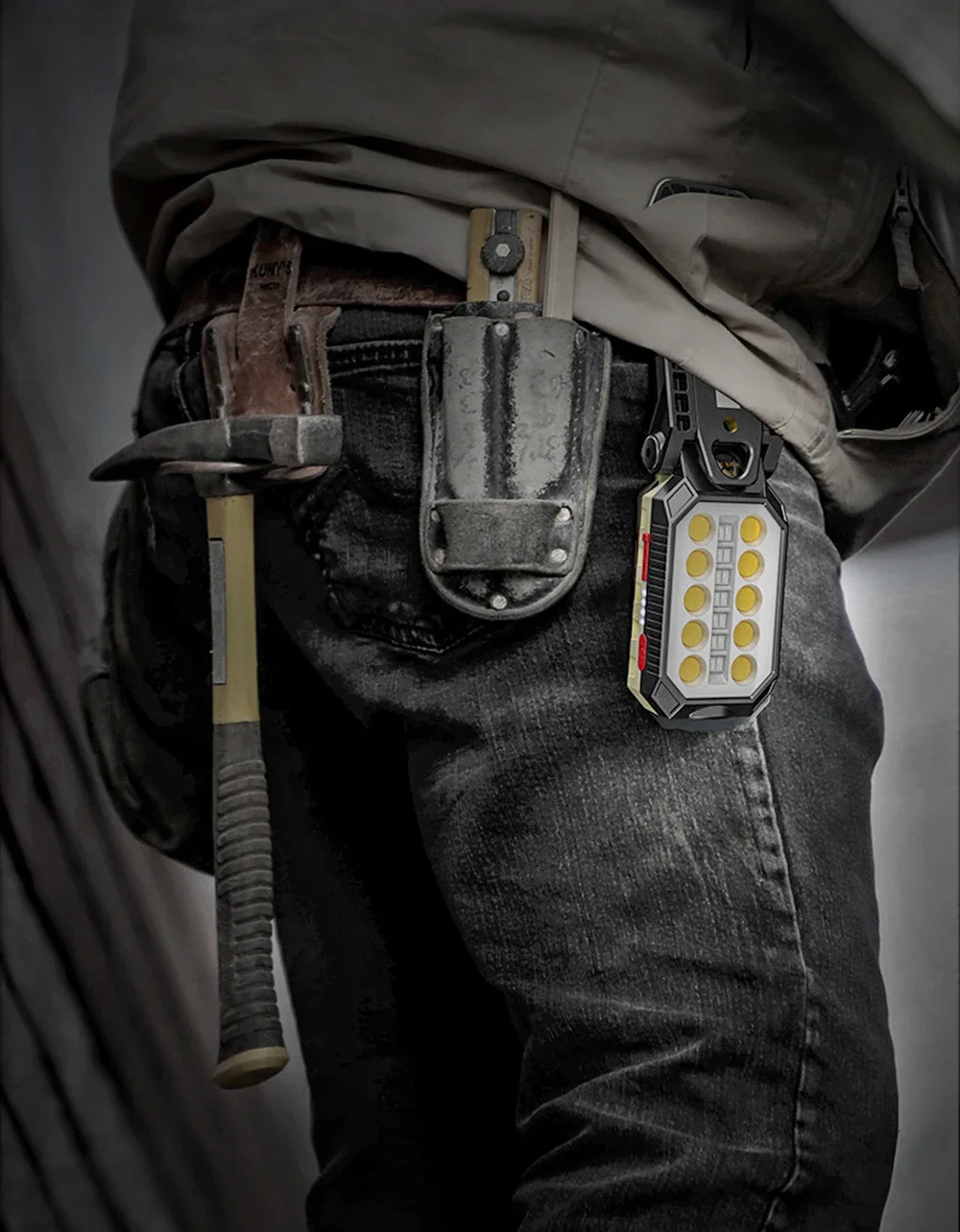 USB Rechargeable Portable LED Flashlight COB Work Light Adjustable Waterproof Camping Lantern Magnet Design ,Built-in Battery