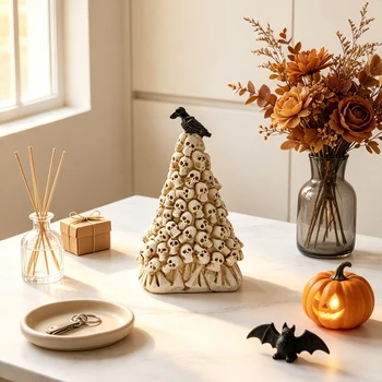 Halloween Skull Tower Figurine 1