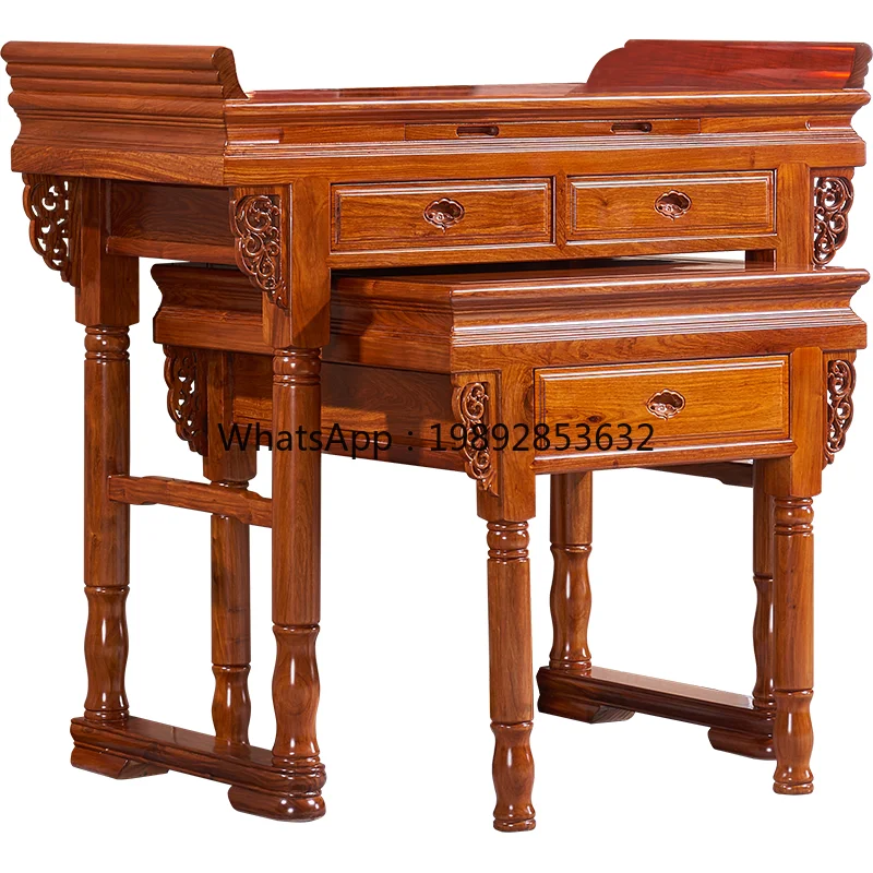 Red Sandalwood Altar Table Offering Table Buddha Altar Rosewood Solid Wood Shrine Offering Cabinet Altar
