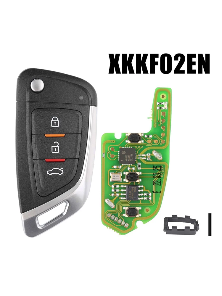 Original XK Series XKKF02EN Wire Remote Car Key 3 Buttons Knife Style for VVDI2 Mini/Key Tool Max