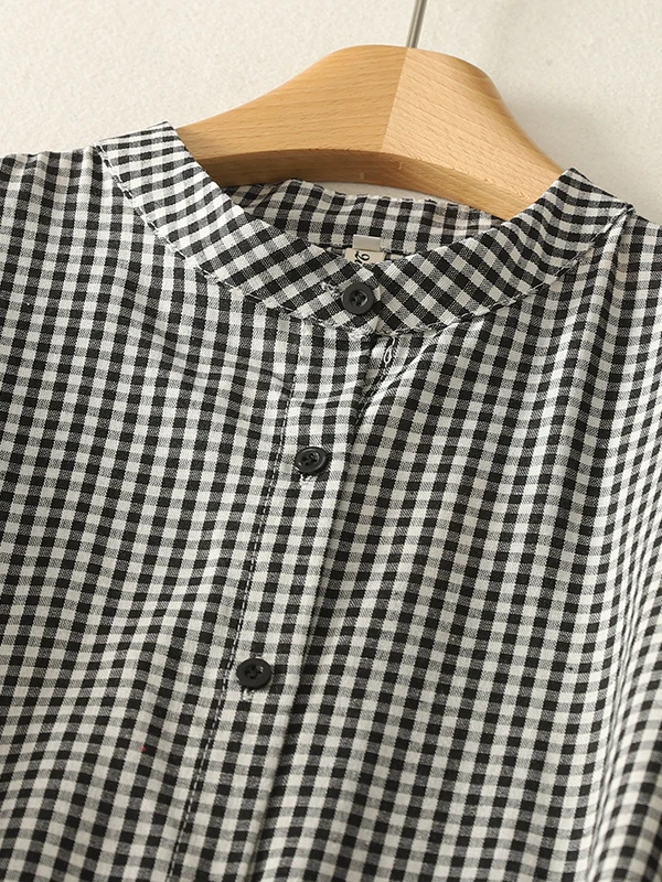 큰 사이즈 여성용 플래드 린넨 셔츠 드레스 빈티지 긴팔 - Casual Loose Linen Shirt Dress 리뷰 및 가격