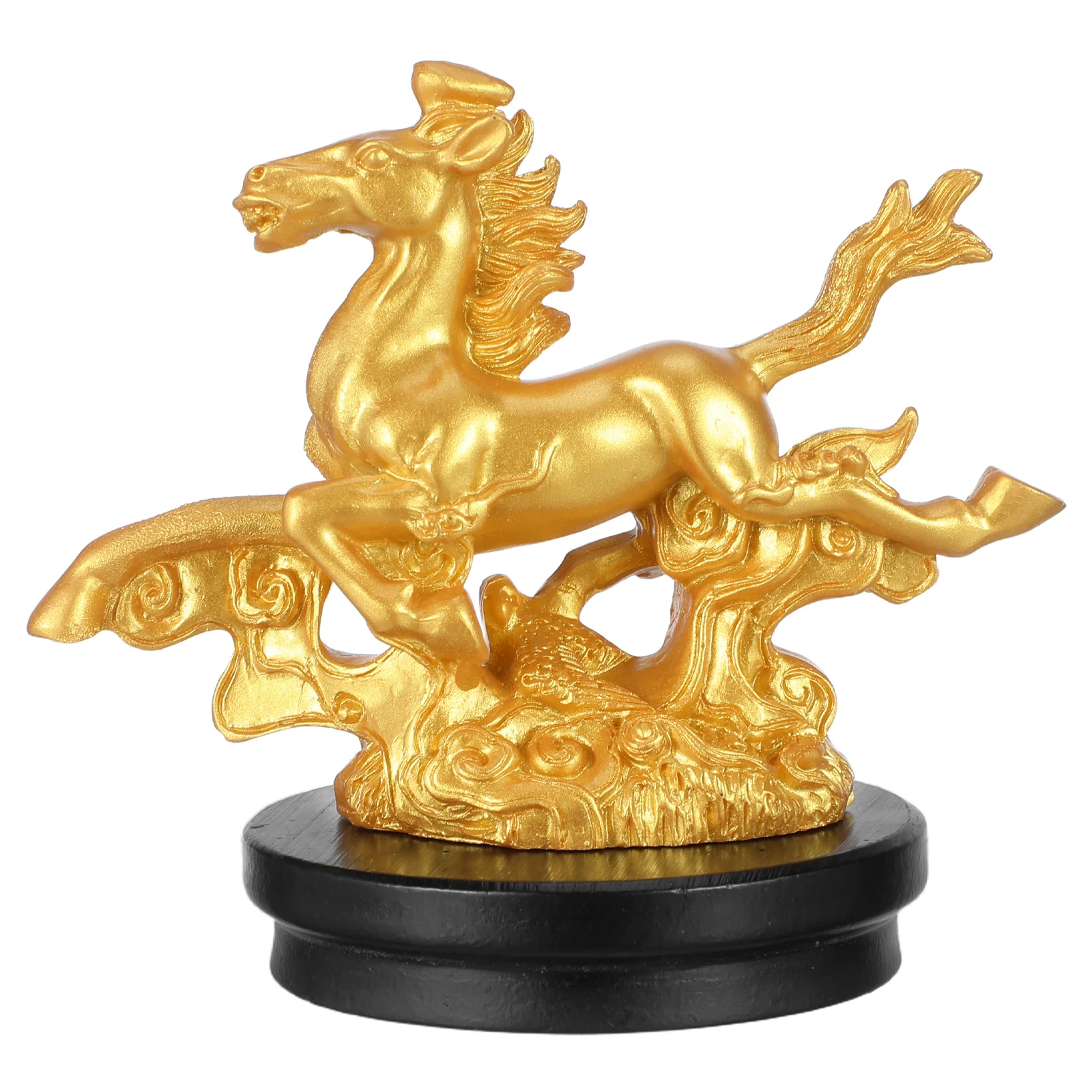 

Resin Standing Horse Statue Elegant Carved Sculpture Home Desktop Office Decor Lunar New Year Animal Art Ornament 2026
