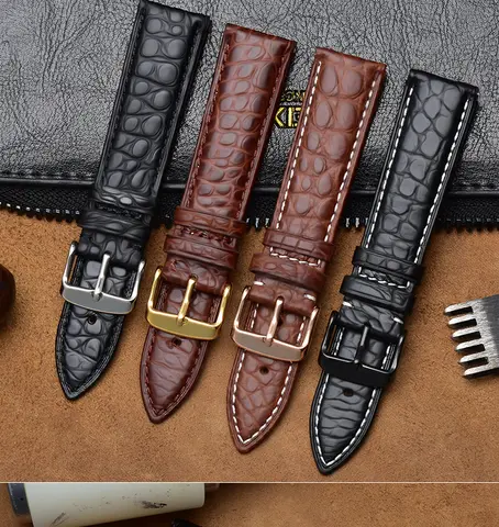 लॉन्गिंस ओमेगा रॉसिनी सिटीजन टिसोट सीगल स्ट्रैप के लिए मगरमच्छ चमड़े का पट्टा, पुरुष महिला तितली वर्ग घड़ी श्रृंखला 16/18/20 मिमी 10 best sales घड़ी की चेन - №10