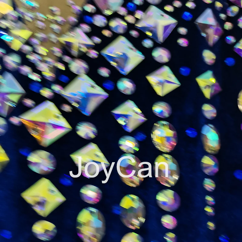 JoyCan Rhthmic Gymnastics Leotards Girls Women Blue Spandex Elegant Dance Wear for Competitiion