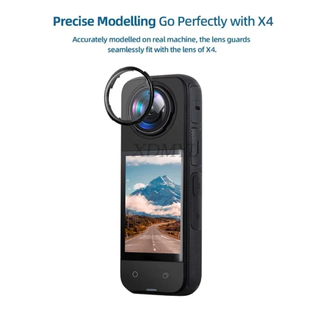 PC Len مرآة واقية ل Insta360 X4 المضادة للخدش غطاء العدسة حامي غطاء الدورية واقية ملحقات الكاميرا الرياضية