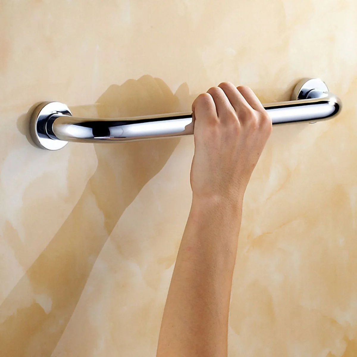 

2 pcs Stainless Steel rail Heavy Duty Bathroom Grab Bar for Wall Toilet Safe Grab Bar Safety Elder Care Anti Slip H