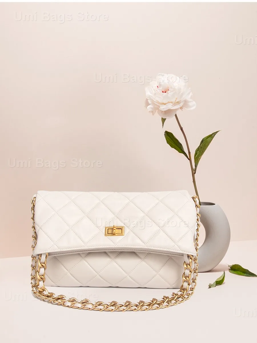 2025 حقيبة عصرية تحت الإبط سعة كبيرة الماس جارلاند عطر صغير نمط حقيبة يد من جلد الغنم حقيبة كتف جلدية متعددة الاستخدامات